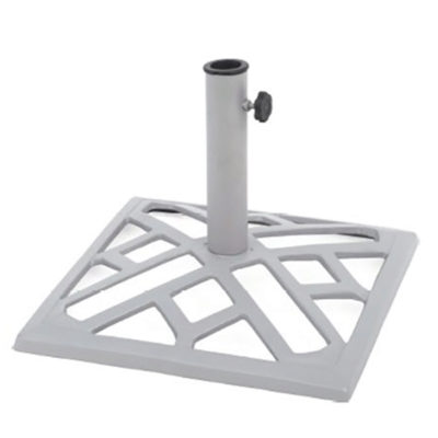 Charles Bentley 9kg Metal Square Parasol Base - Silver Charles Bentley 9kg Metal Square Parasol Base - Silver